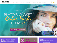 Tablet Screenshot of platosclosetcedarpark.com